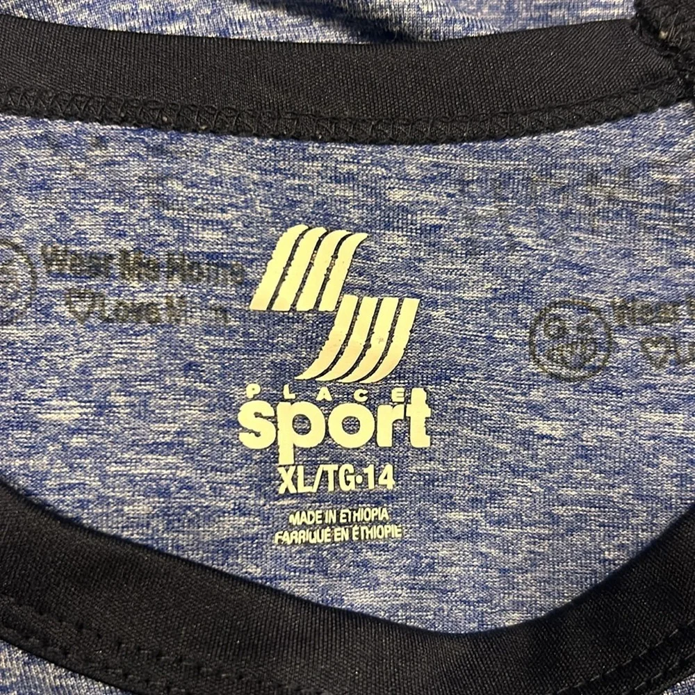 The Children’s Place Sport Boys Blue SS Athletic Tee Size XL/14‎